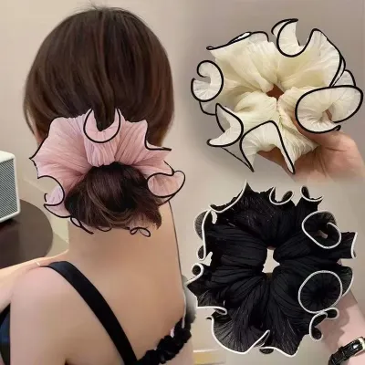 Girls Chiffon Big Hair Scrunchies Hair Band (2 pc)